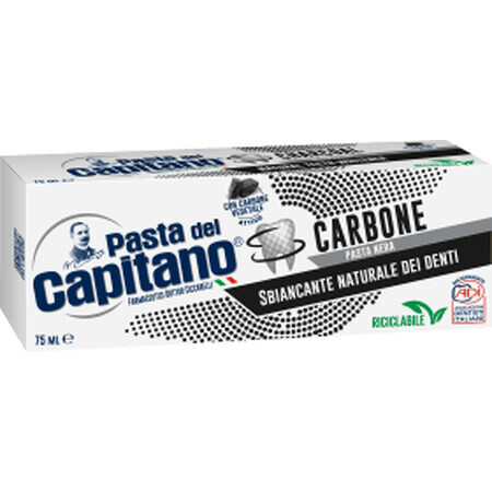 Pasta del Capitano Holzkohle-Zahnpasta, 75 ml