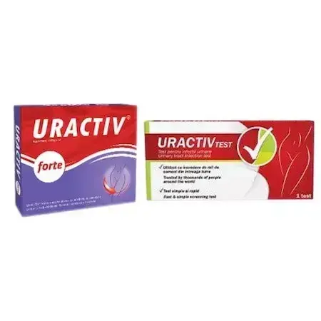 Uractiv forte 10 capsule + Test Uractiv per infezioni urinarie, 1 pezzo, Fiterman