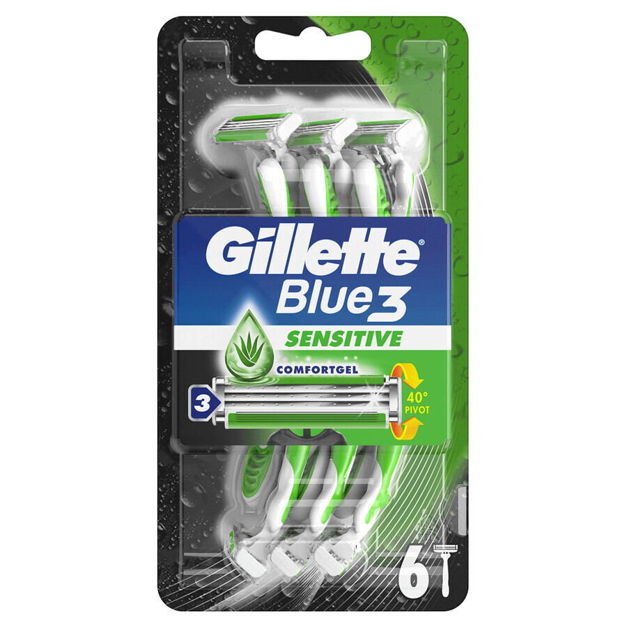 Blue3 Sensitive disposable razor, 6 pieces, Gillette