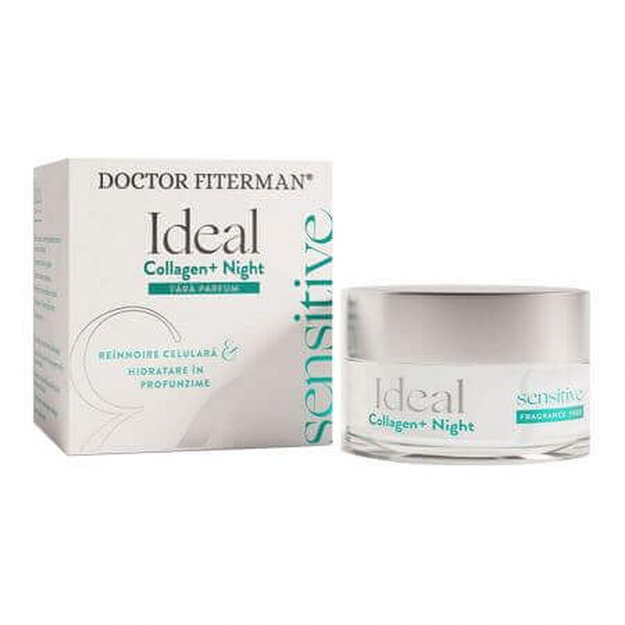 Crema notte Ideal Sensitive Collagen+, 50 ml, Doctor Fiterman