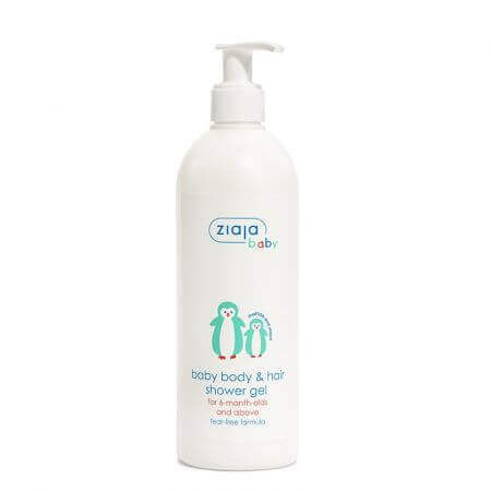 Gel doccia corpo e capelli per bambini, dai 6 mesi in su, 400 ml, Ziaja Baby