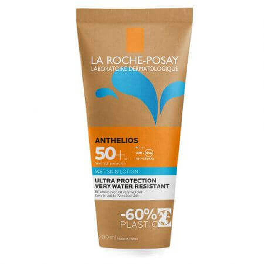 La Roche-Posay Anthelios Wet Skin Lotion with SPF 50+ Sun Protection for Body Eco Tube, 200 ml