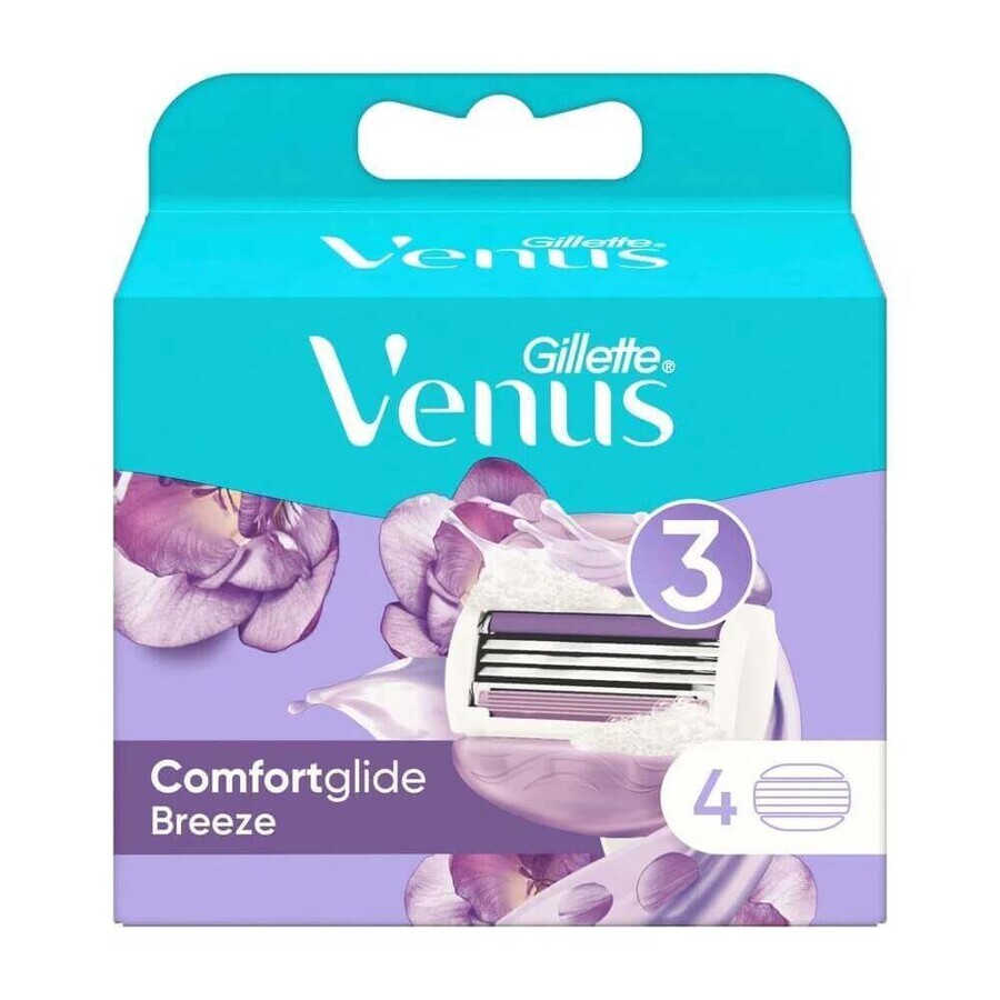 Recambios de maquinilla de afeitar femenina Venus ComfortGlide Breeze, 4 piezas, Gillette