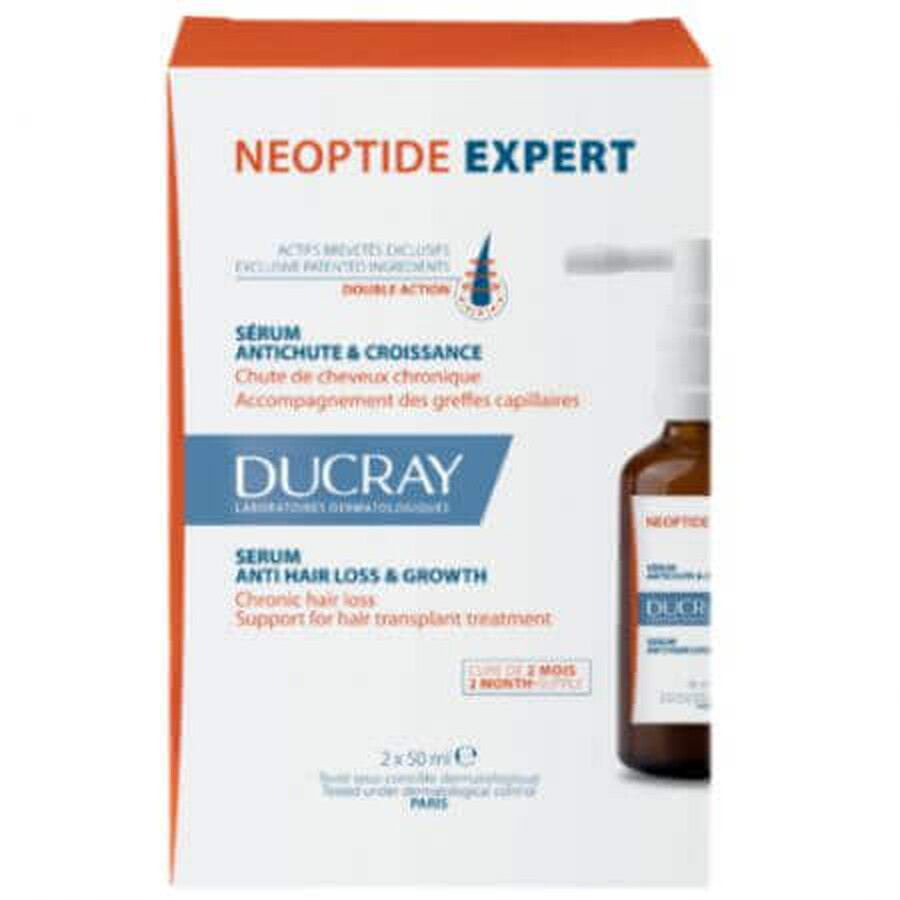 Trattamento contro la caduta dei capelli Neoptide Expert, 2 x 50 ml, Ducray