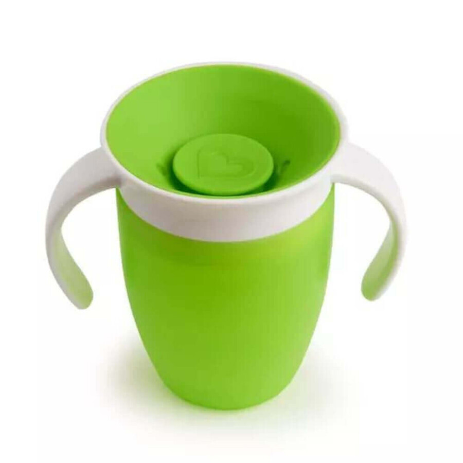 Tasse d'allaitement Miracle 360 avec poignées, +6 mois, verte, 207 ml, Munchkin