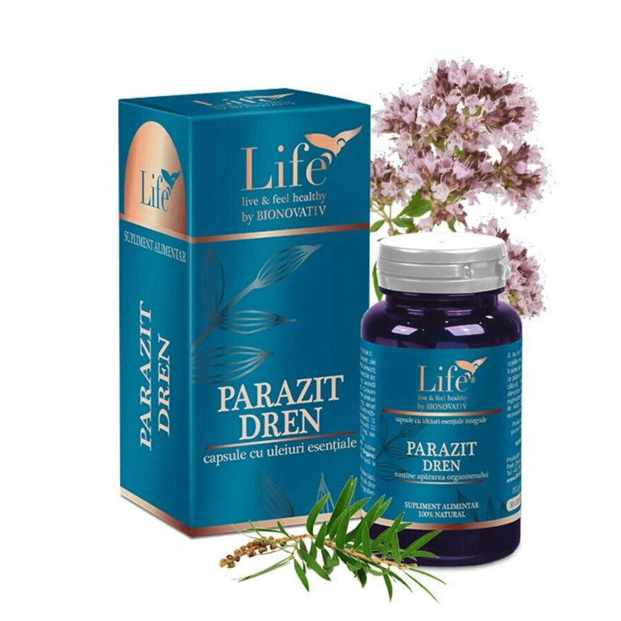 Parasiet Dren capsules met essentiële oliën, 30 capsules, Bionovativ