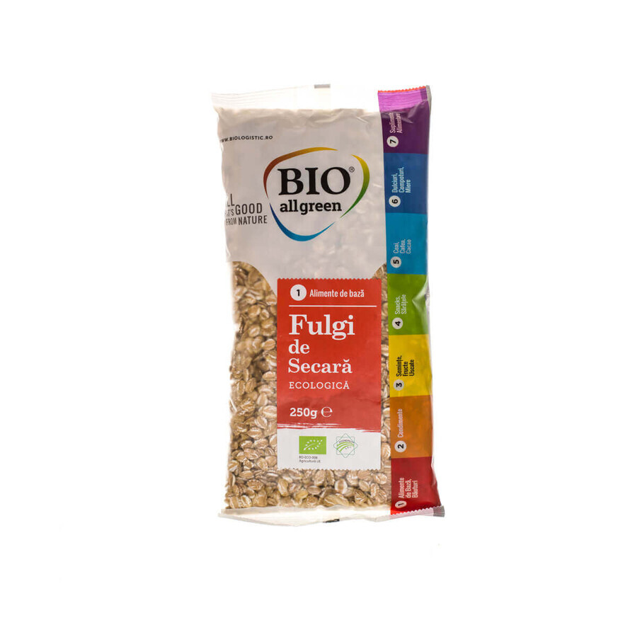 Fiocchi di segale bio, 200 g, Bio All Green