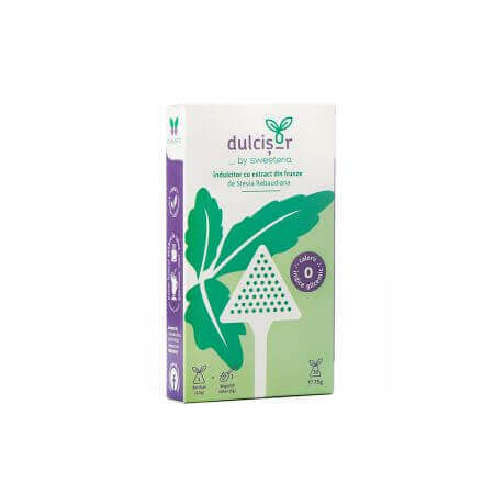 Dolcificante con estratto di foglie di stevia Dolcificante, 30 buste, Sweeteria