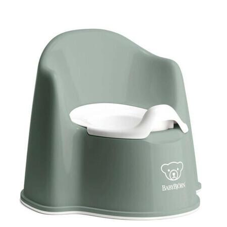 Potty Chair Deep, Green-White, BabyBjorn