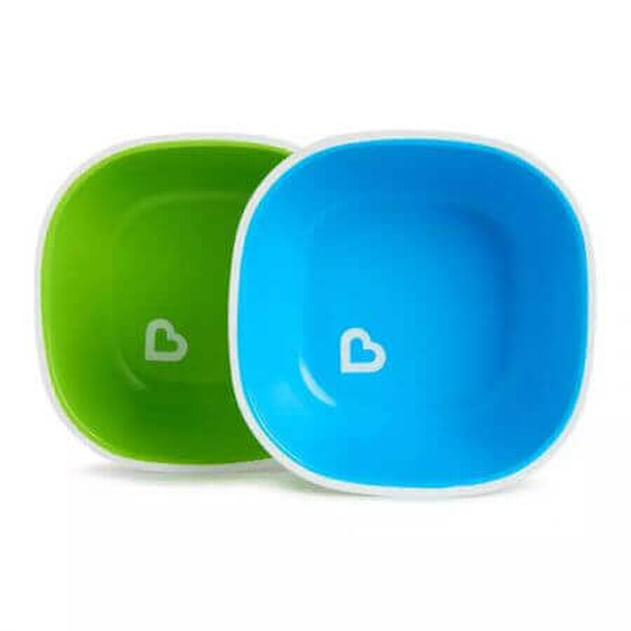 Lot de 2 bols Splash, 6luni+, bleu/vert, Munchkin