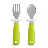 Set forchetta e cucchiaio per bambini Raise, Green, Munchkin