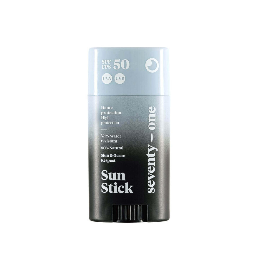 Stick solare protettivo impermeabile per il viso SPF 50 L'Invisibile, 15 g, Seventy One Percent