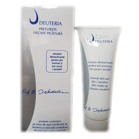 Cleansing emulsion for normal and dry/sensitive skin, 75 ml, Deuteria Cosmetics