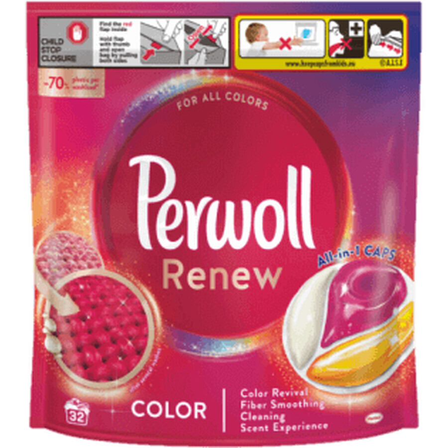 Perwoll Detersivo per bucato in capsule colorate, 32 pz