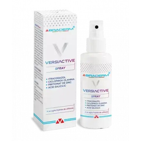 Versiactive fluid emulsion spray for body and scalp, 100 ml, Braderm