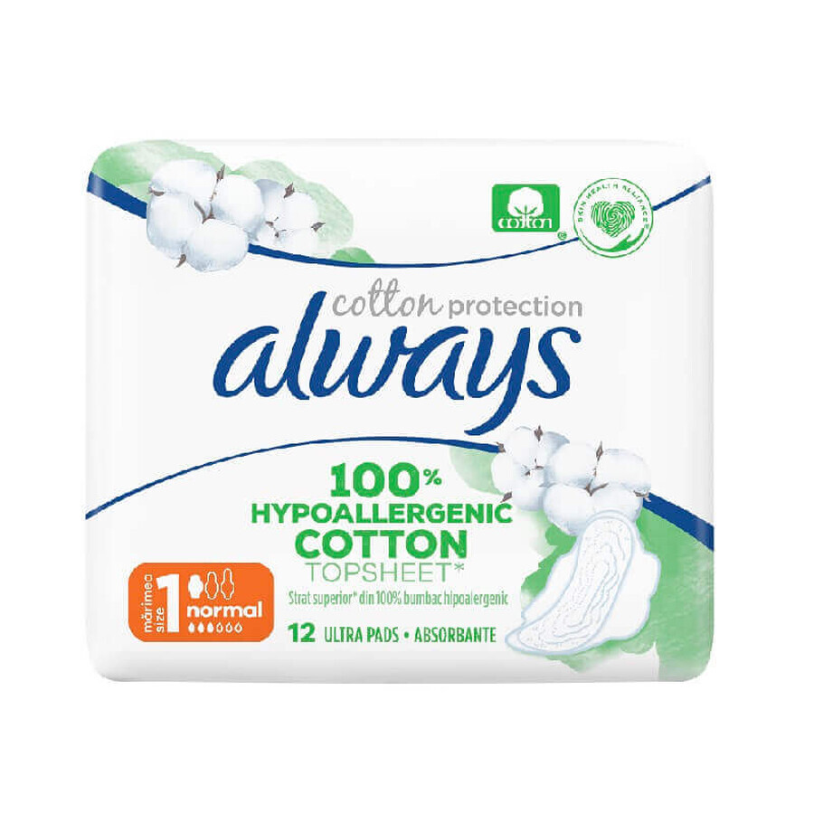 Always Naturals Single Absorbent, size 1, 12 pieces, P&amp;G