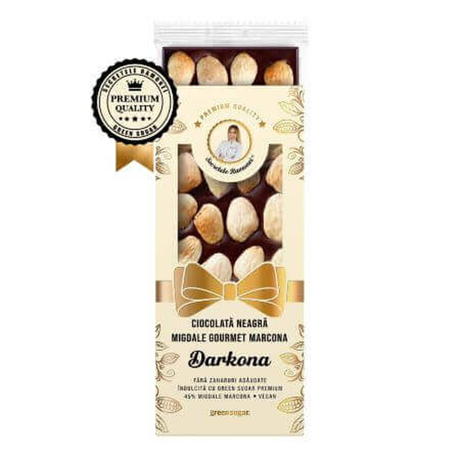 Chocolate negro con almendras Marcona Darkona, 110 g, Secretos de Ramona