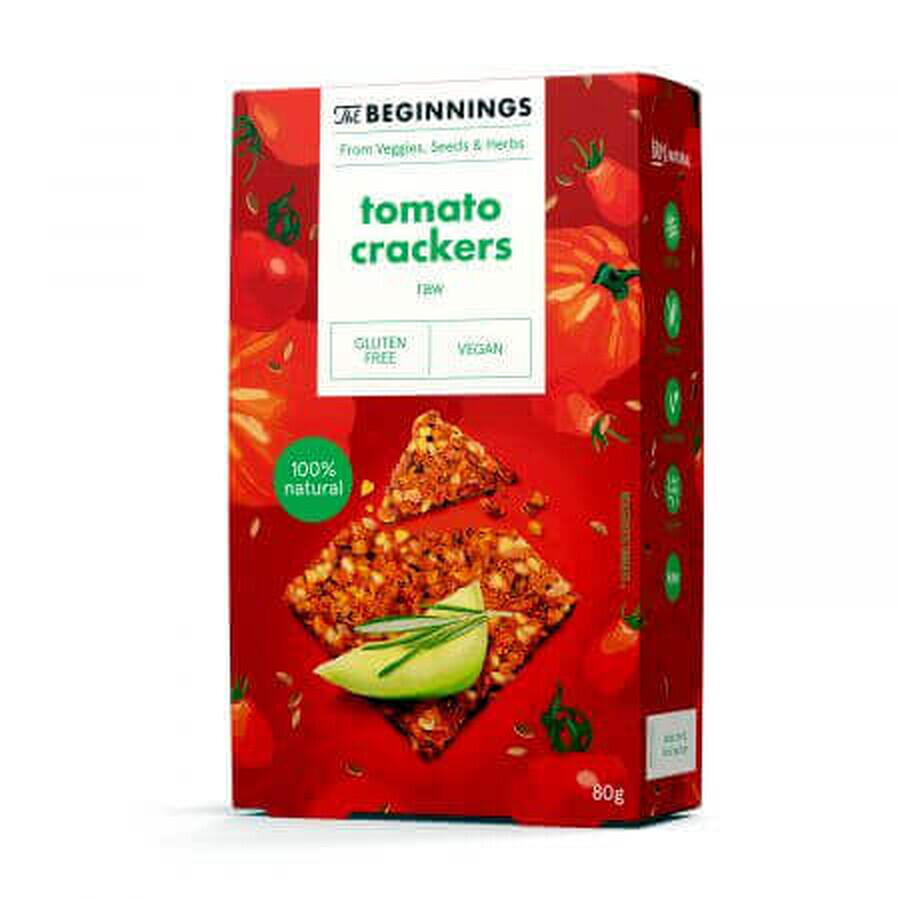 Tomato Crackers, 80 g, The Beginnings