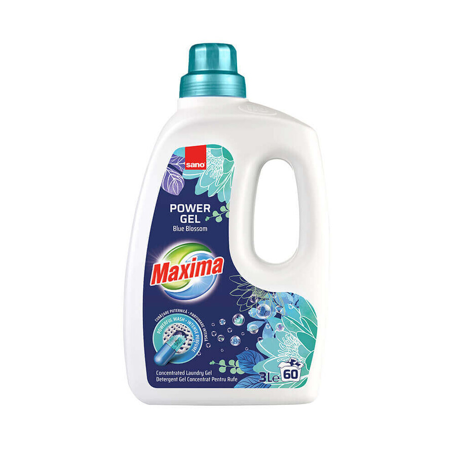 Detersivo per bucato Power Gel Blue Blossom, 3000 ml, Sano maxima