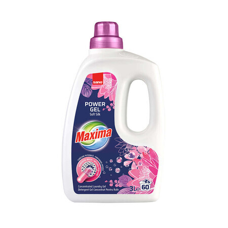 Laundry detergent Power Gel Soft Silk, 3000 ml, Sano Maxima