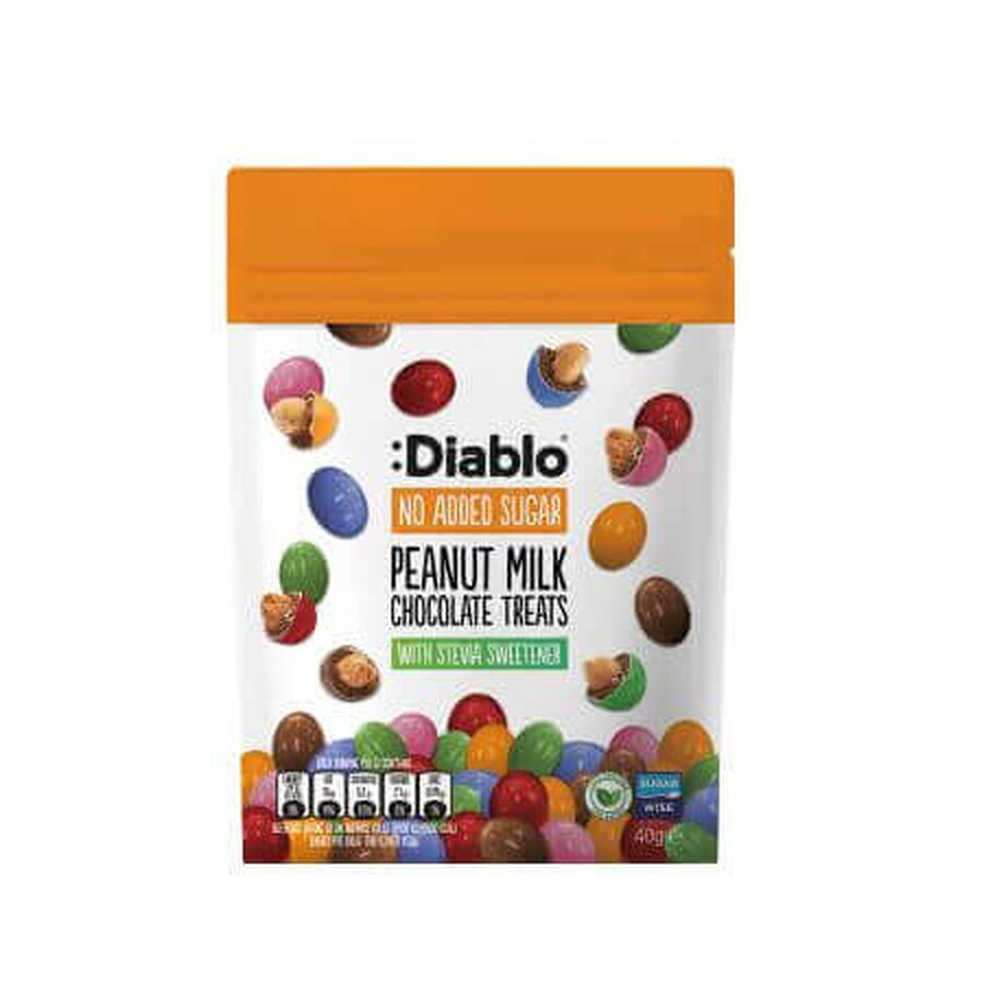 Sugar-free chocolate dragees, 40 g, Diablo