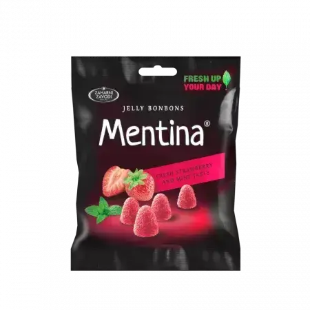 Gelatine al gusto menta e fragola, 80g, Mentina