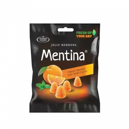 Mint and orange flavored jellies, 80g, Mentina