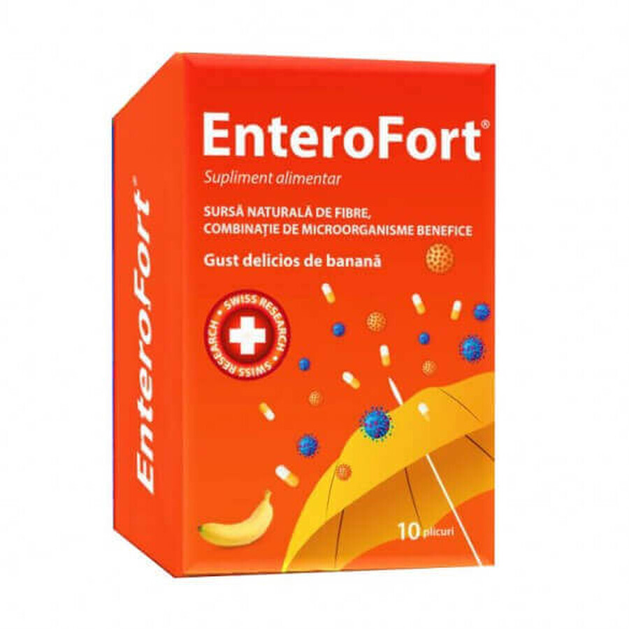 EnteroFort with banana, 10 sachets, MBA Pharma