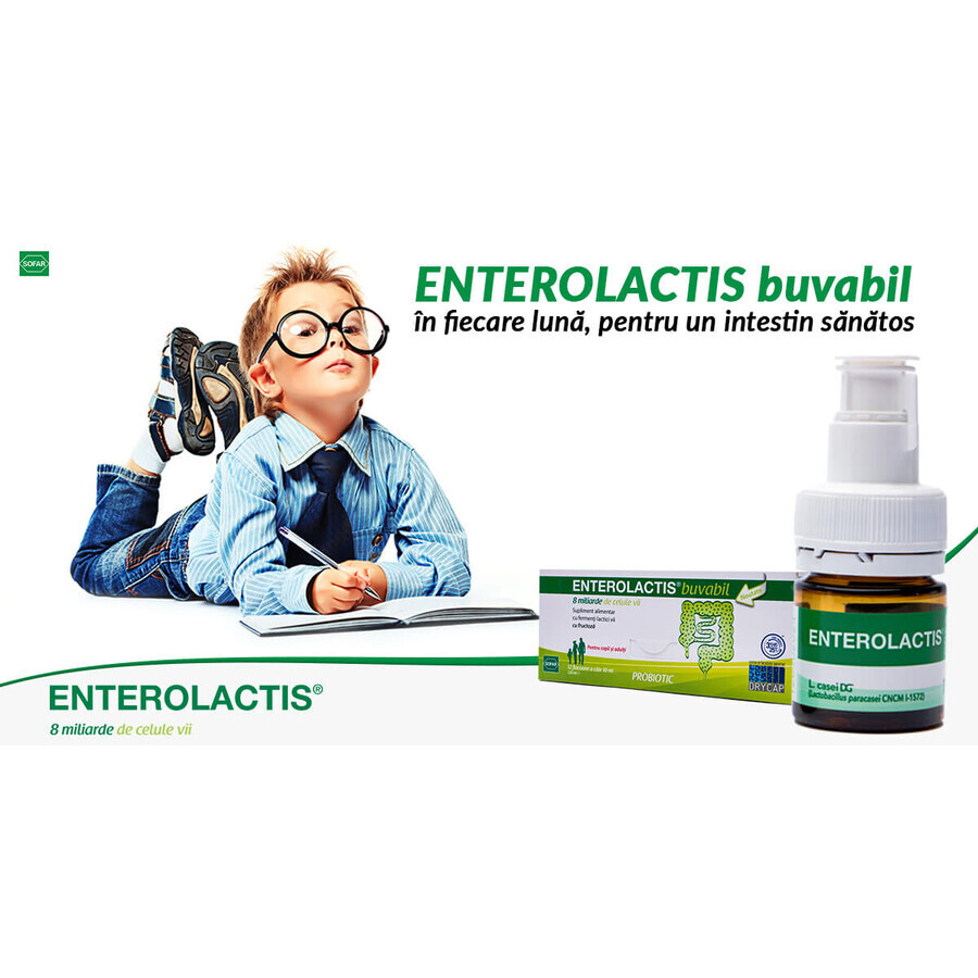 Enterolactis Bevibile, 12 flaconcini x 10 ml, Sofar