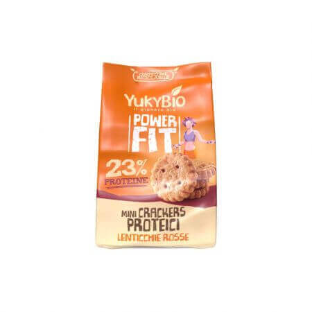 Organic mini protein crackers with red lentils, 150 g, YukiBio