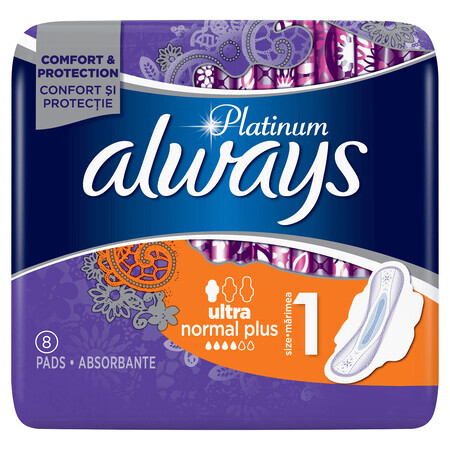 Assorbenti Always Platinum Ultra Normal Plus, 8 pezzi, P&G