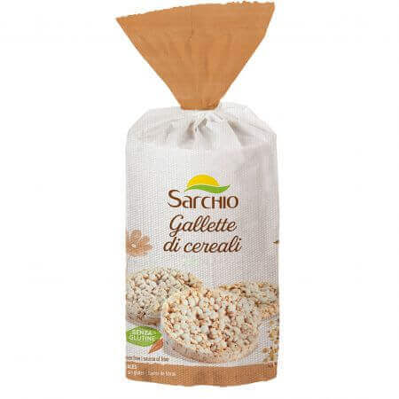 Organic gluten free cereal rounds, 100g, Sarchio