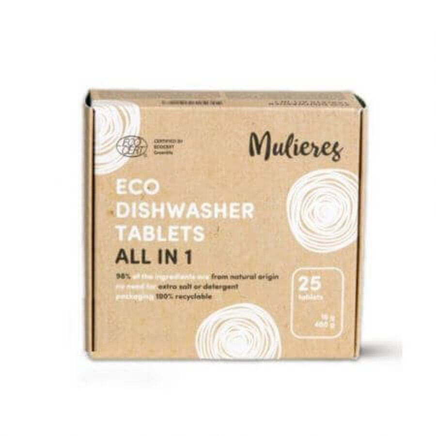 Dishwasher tablets, 25 pieces, Mulieres