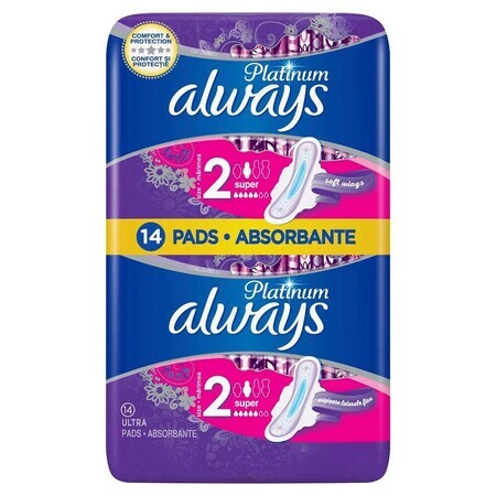 Always Platinum Ultra Super Absorbents, 14 pezzi, P&G