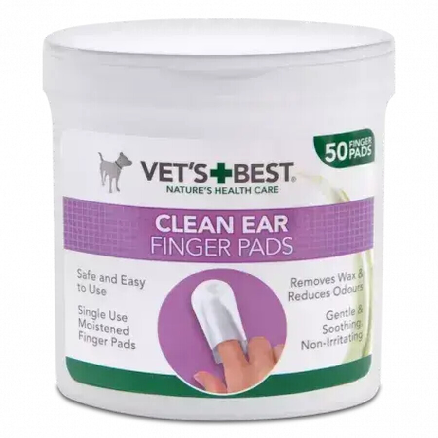 Ear cleaning pads for dogs Finger Pads, 50 pieces, Vet's Best