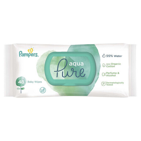 Lingettes humides Aqua Pure, 48 pièces, Pampers