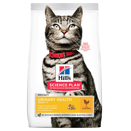 Alimento a base di pollo per gatti Adult Urinary Health, 300 g, Hill's SP