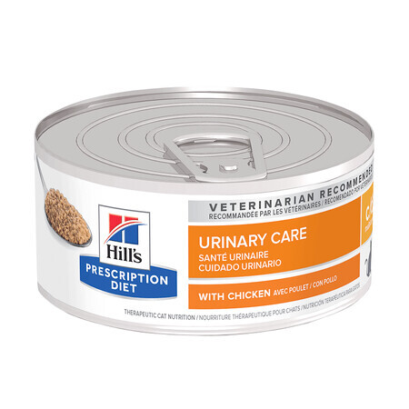 Alimento per gatti al pollo c/d Urinary Care, 156g, Hill's PD