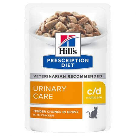 Alimento per gatti al pollo c/d Urinary Care, 85 g, Hill's PD