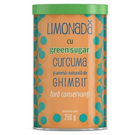 Limonada con sabor a cúrcuma y jengibre Azúcar Verde, 250 g, Laboratorios Remedia