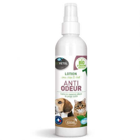 Lozione spray deodorante bio per cani e gatti, 240 ml, Biovetol