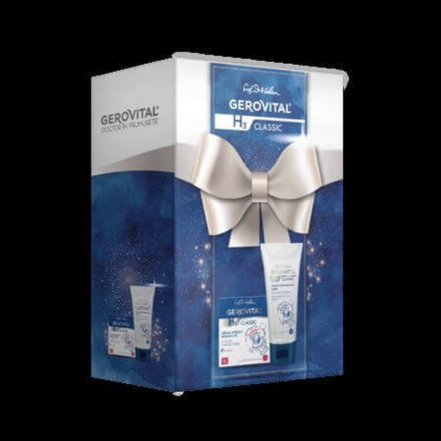 Crème de jour hydratante intensive, 50 ml + H3 Crème régénératrice classique pour les mains, 100 ml, Gerovital