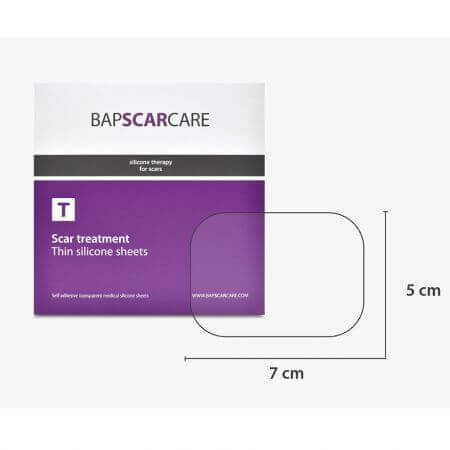 Medicazione in silicone T 5 x 7 cm Bapscar Care, 10 pezzi, Bap Medical