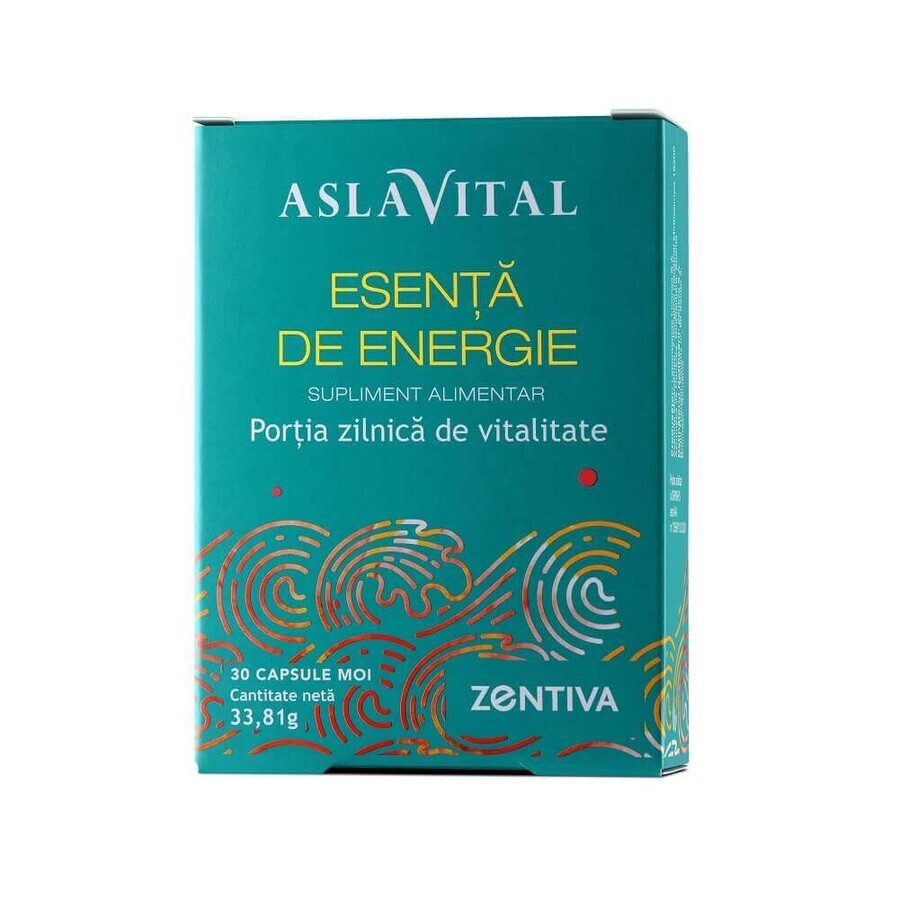 Essenza energetica, porzione giornaliera di vitalità Aslavital, 30 capsule molli, Zentiva