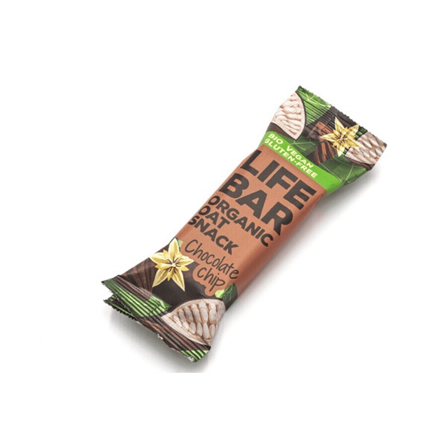 Organic gluten-free chocolate oat bar, 40 g, Lifebar