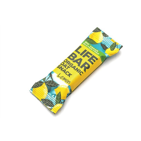 Organic gluten-free lemon oat bar, 40 g, Lifebar