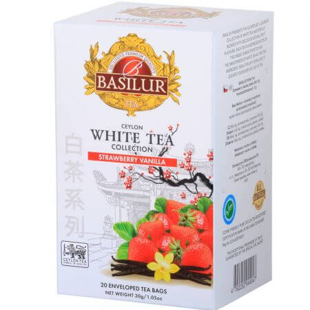 White Tea White Tea Strawberry Vanilla, 20 sachets, Basilur