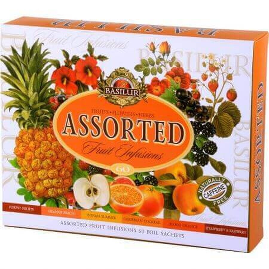 Assorted Fruit Infusion Tea, 40 sachets, Basilur