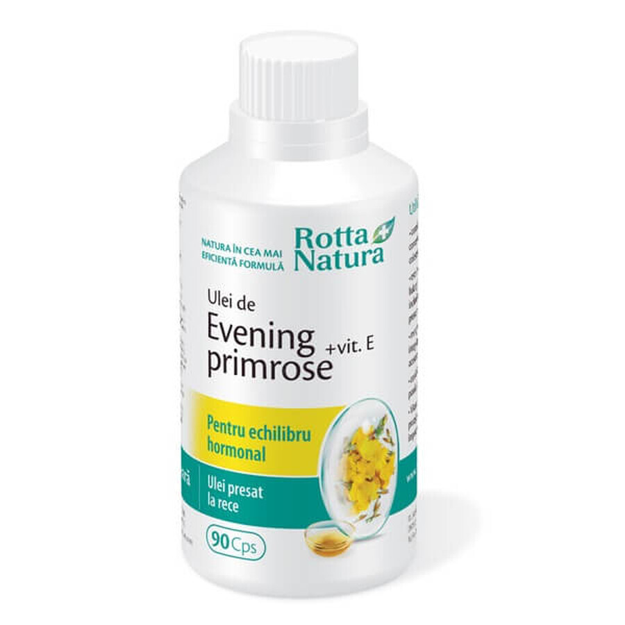 Evening Primerose + Vitamina E, 90 capsule, Rotta Natura