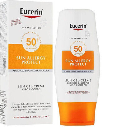 Crema gel con protezione contro le allergie solari SPF 50+, 150 ml, Eucerin